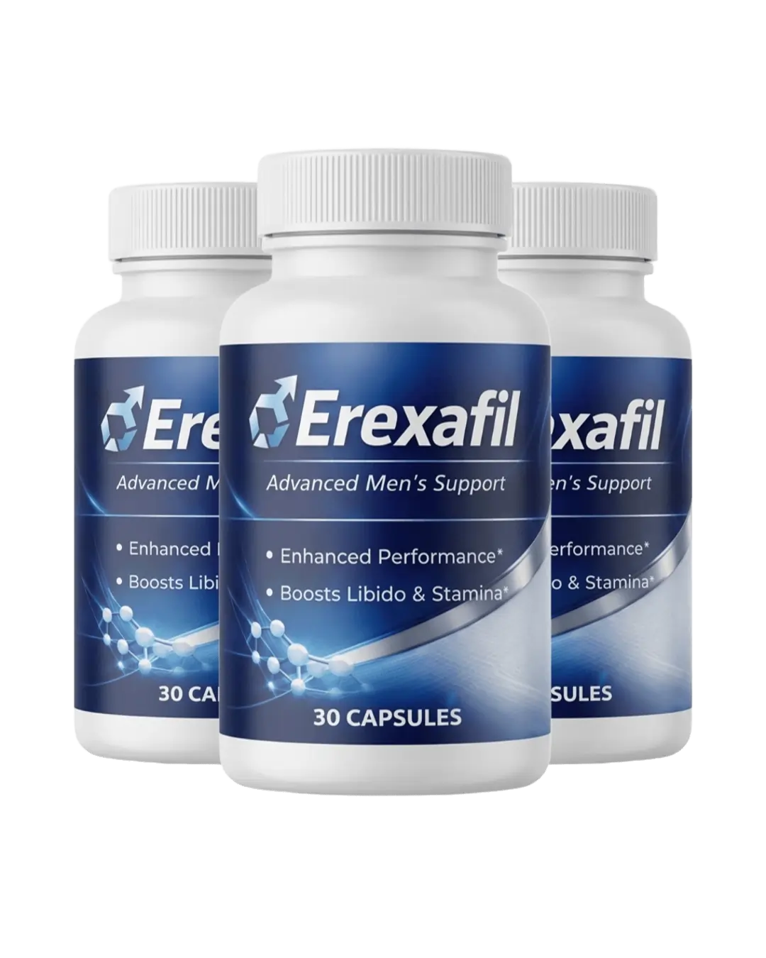 Three bottles of daily wellness capsules