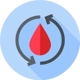 An icon depicting healthy blood flow