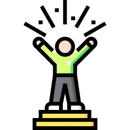 An icon depicting personal confidence