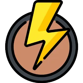 A lightning bolt icon for energy