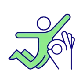 A simple icon depicting human vitality